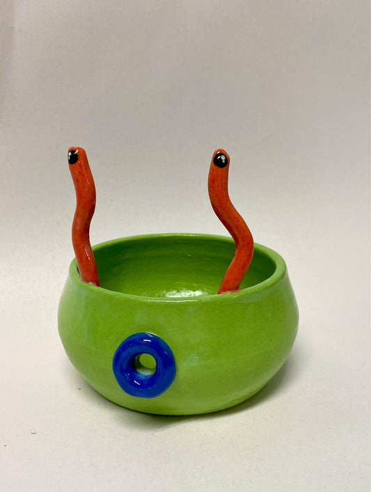 Green Alien Yarn Bowl