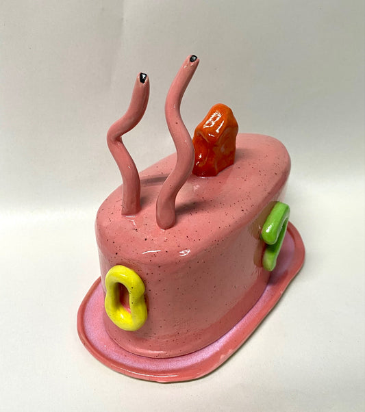 Pink Alien Butter Dish