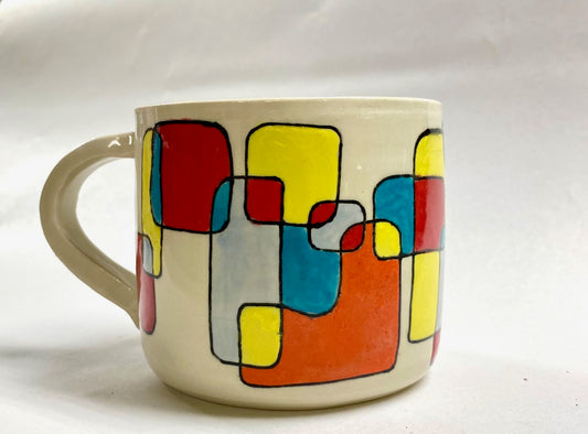 Midcentury Modern Squares Mug